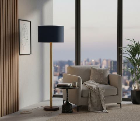 Minimalist Blue Floor Lamp