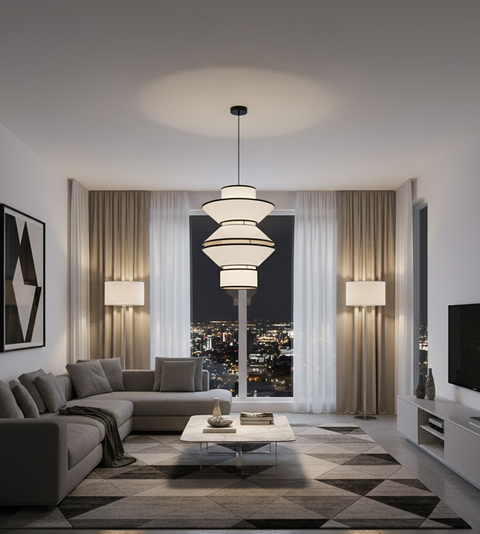 Modern White And Black Celling