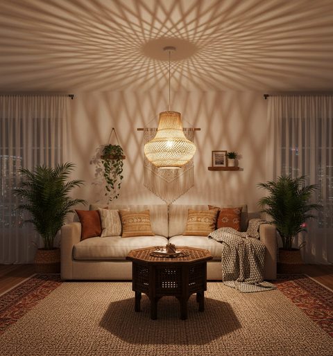 Artistic Bamboo Pendant Ceiling