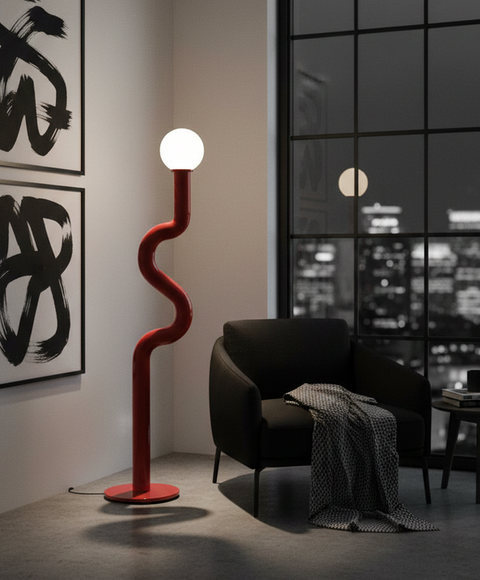 Modern Red Floor Lamp