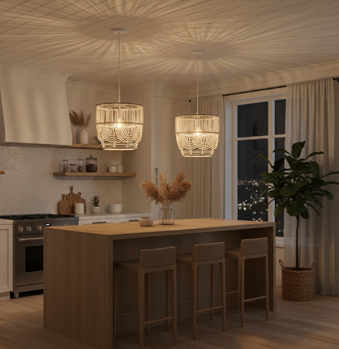 Minimalist Bamboo Pendant Ceiling