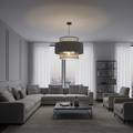 Ceiling Gray Linen Single Pendant