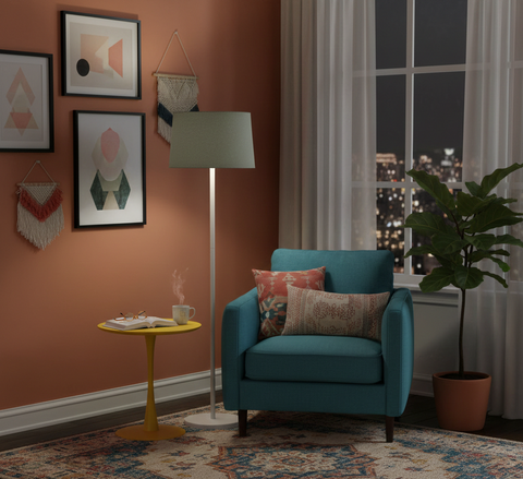Minimalist Grey Torchiere