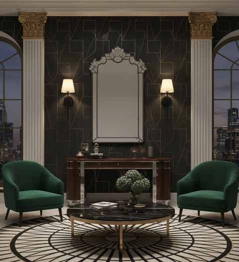 Minimalist Black Wall Torchiere