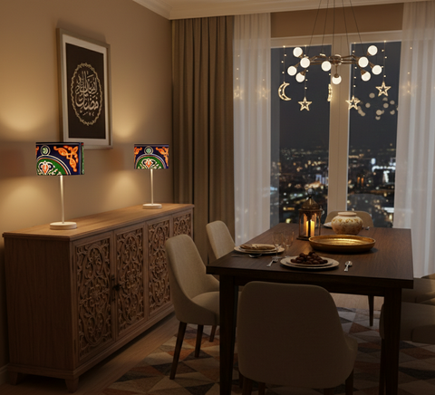 Printed Shaded Table lamp