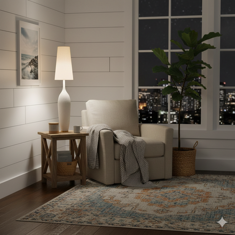 Minimal Linen Table Lamp