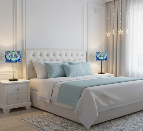 Printed Shaded Modern Table Lamp