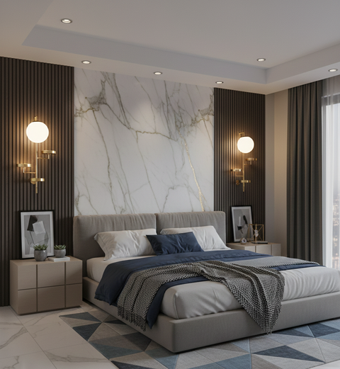 Contemporary Gold Wall Light