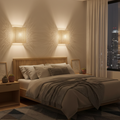 Decorative Rectangular Rattan Wall Light