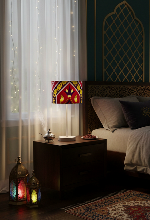 Printed Shaded Table Lamp
