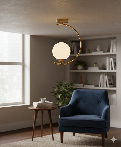 Modern Gold Circle Pendant