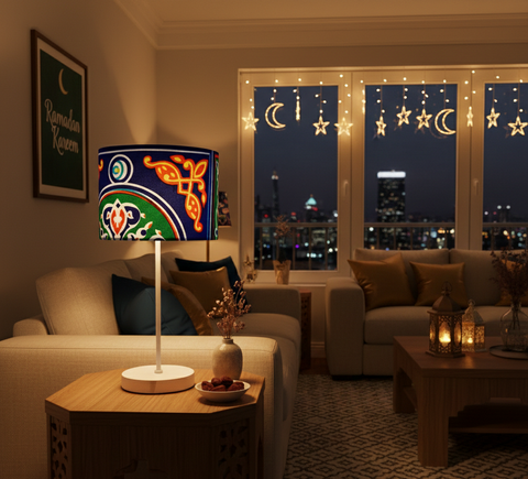 Printed Shaded Table lamp
