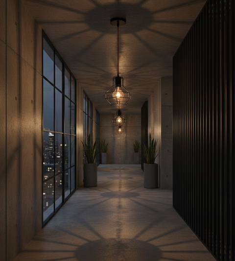 Geometric Black Ceiling Pendant
