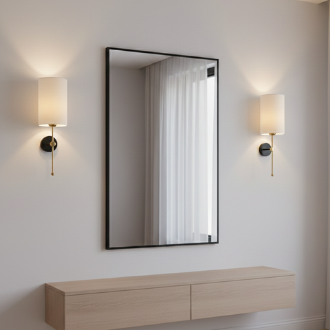 Minimalist White Shaded Wall Lamp