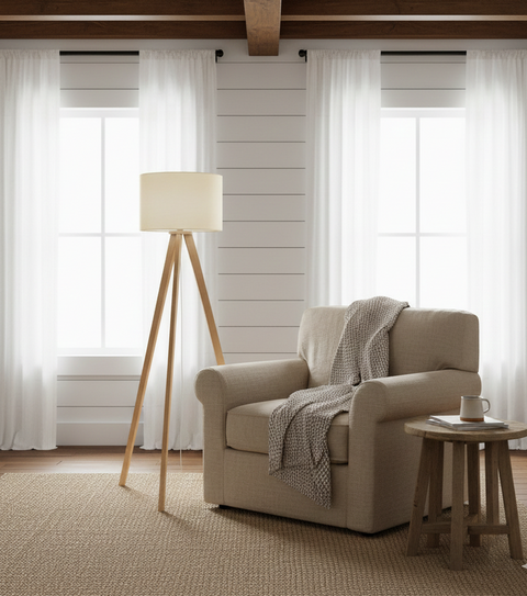 Modern Scandinavian Tripod Floor Lamp