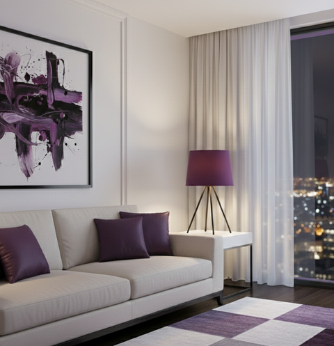 Stylish Purple Table Lamp