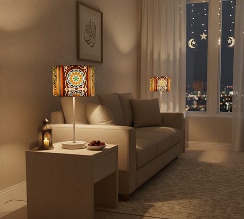 Printed Shaded Table Lamp