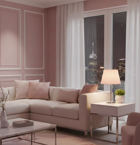 Modern Powder Pink Table Lamp