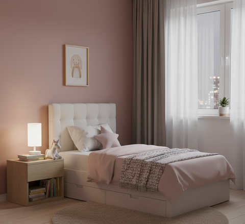 Modern White Cylinder Table Lamp