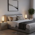 Beige Cylinder Table Lamp