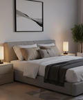 '-Light Beige Cylinder Table Lamp