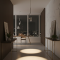 White Sharp Line Single Pendant