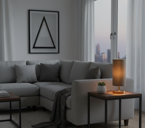 Modern Grey Taple Lamp