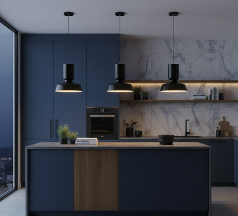 Modern Black Single Pendant