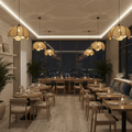 Ratan Biege Shade Pendant