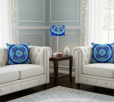 Printed Shaded Table Lamp