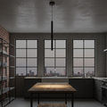 Single Black Cylinder Pendant