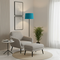 Modern Blue And Black Torchiere