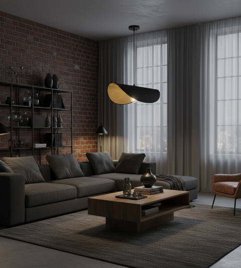 Modren Black & Gold Shade Pendant