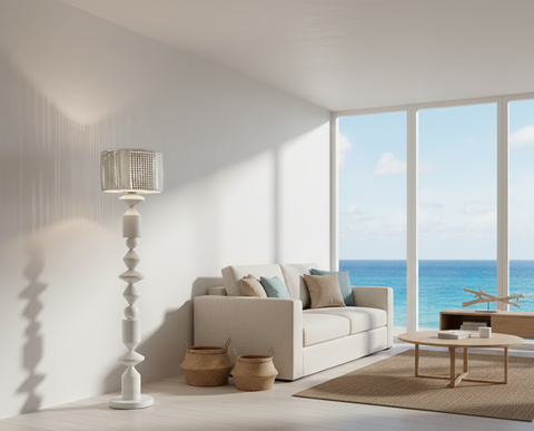 Artistic  Modern White Floor Lamp