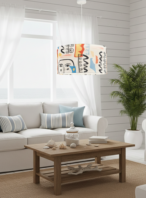 Modern Printed shade Pendant