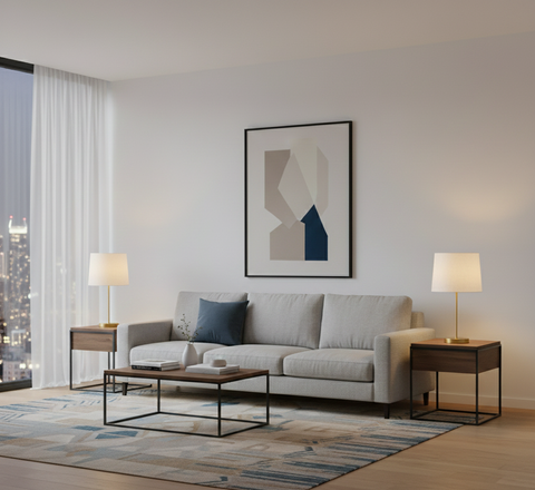 Classy White And Gold Table Lamp