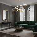 Modern Gold LED Spiral Chandelier