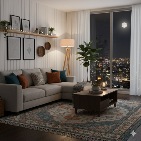 Modern Beige Floor Lamp