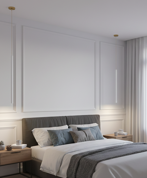 Single White Cylinder Pendant