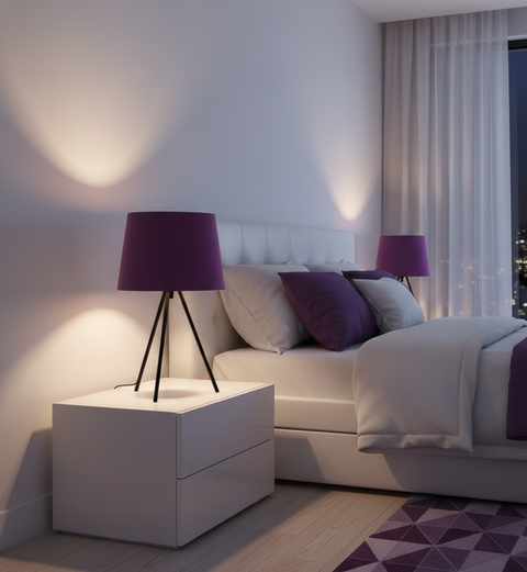 Stylish Purple Table Lamp