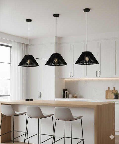 Modern Black Single Pendant
