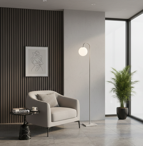 Modern Grey Floor Lamp