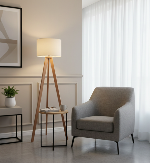 Modern Scandinavian Tripod Floor Lamp