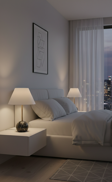 Modern Black Marble Base Table Lamp