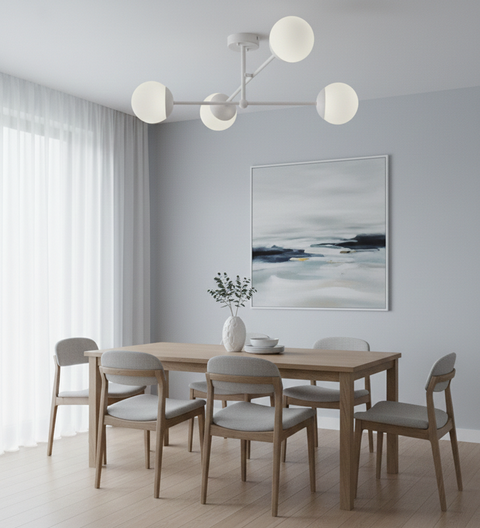 Modern Grey Branched Chandelier