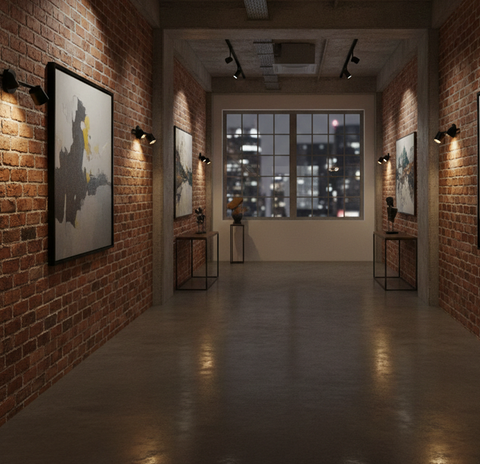 Sleek Black Matte Track Wall Light