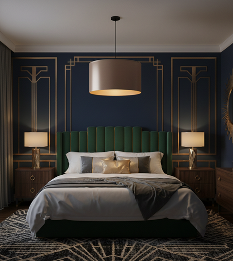 Contemporary Champagne Shaded Pendant Light