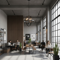 Black Modern Branched Chandelier