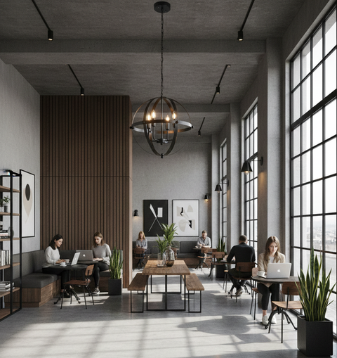 Black Modern Branched Chandelier