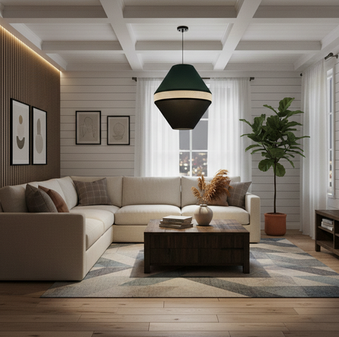 Elegant Black & Green Pendant Ceiling